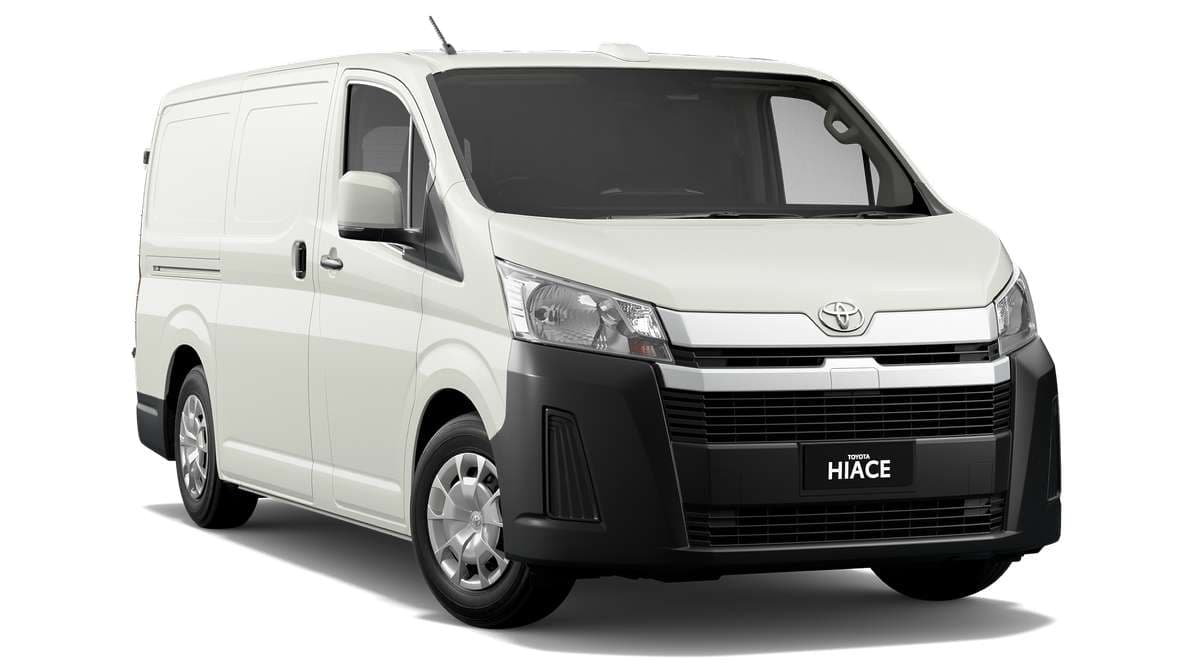 2025 Toyota HiAce Long Wheelbase Van Left sliding door with steel panel and rear barn doors image 1