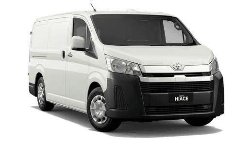 2025 Toyota HiAce Long Wheelbase Van Left sliding door with steel panel and rear barn doors